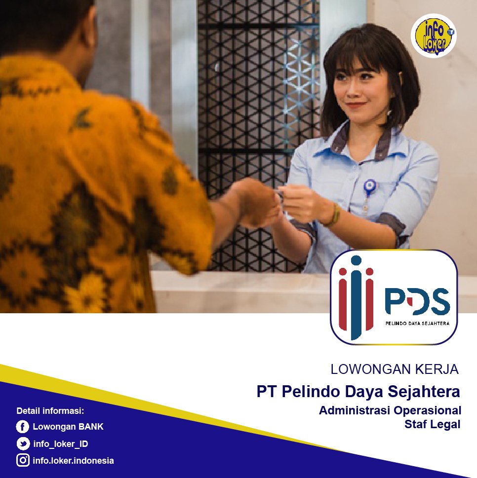 Lowongan Kerja PT Pelindo Daya Sejahtera
Administrasi Operasional : bit.ly/2FkWhYs
Staf Legal : bit.ly/2UFvI6Q
Is always Share keluarga dan temanmu yang membutuhkan guys 👍