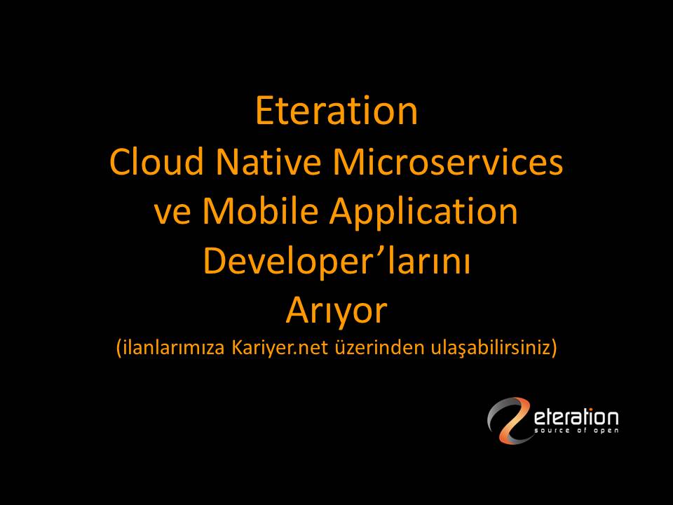 eteration's tweet photo. Bulut teknolojileri ve mikroservislerle gerçekleşen projelerimizde görev alacak takım arkadaşları arıyoruz
Cloud Native Microservices Dev; https://t.co/N4j6XSwwme
Mobile App Dev; https://t.co/I1E88arr3c
#cloud #microservices #java #springboot #devops #ios #android  #developerjobs https://t.co/28FOzpZrTd