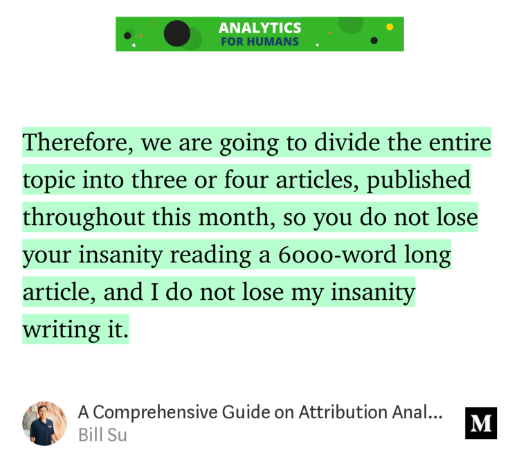 vineetjawa's tweet photo. "A Comprehensive Guide on Attribution Analysis in Google Analytics" - @Humanlytics https://t.co/4IWgd4qiou https://t.co/TXuYYPOfCg