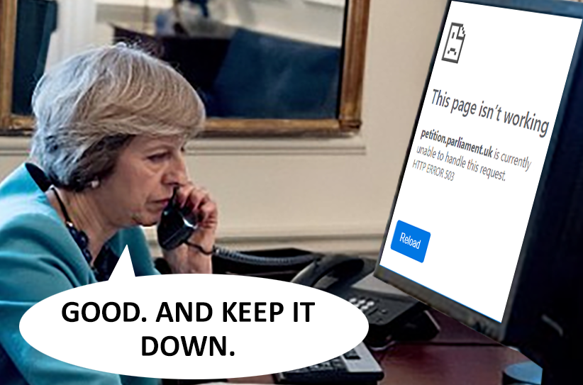 PrettyInWhiteUK's tweet photo. @standardnews The servers have crashed under the heavy traffic. Or at least, that'll be official story :) https://t.co/U10tzb1N4k