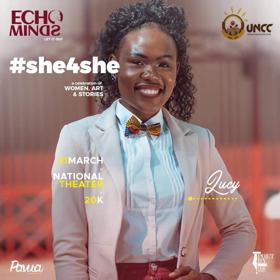 Art lies with in us, don't miss to catch @lucymegah live at @UNCC16 this 31st for the #She4she

Entrance @20k only

#artists #WomenTellAll