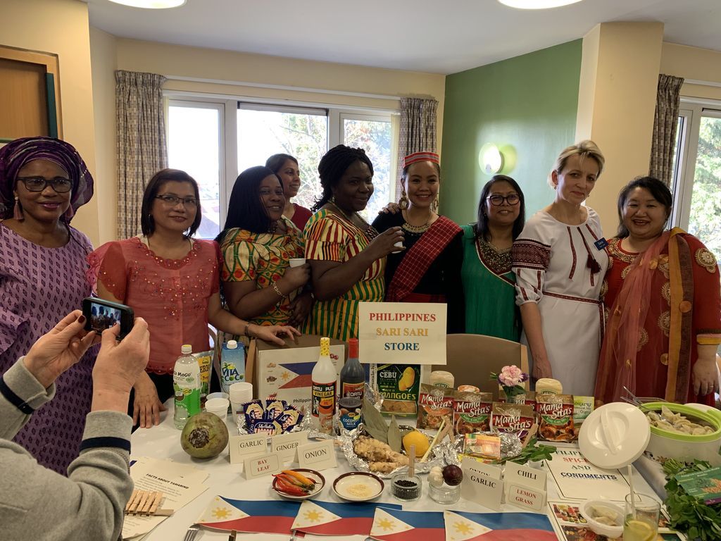 NGHHammerson's tweet photo. It's Nutrition and Hydration week. We have a range of activities over all the home. Wine floor had a wonderful display of international food from the countries the staff are from - food from Nepal, India and Ghana to name a few. @NHWeek #NHWeek2019 #NHW2019 https://t.co/xZ2E3U0L6p