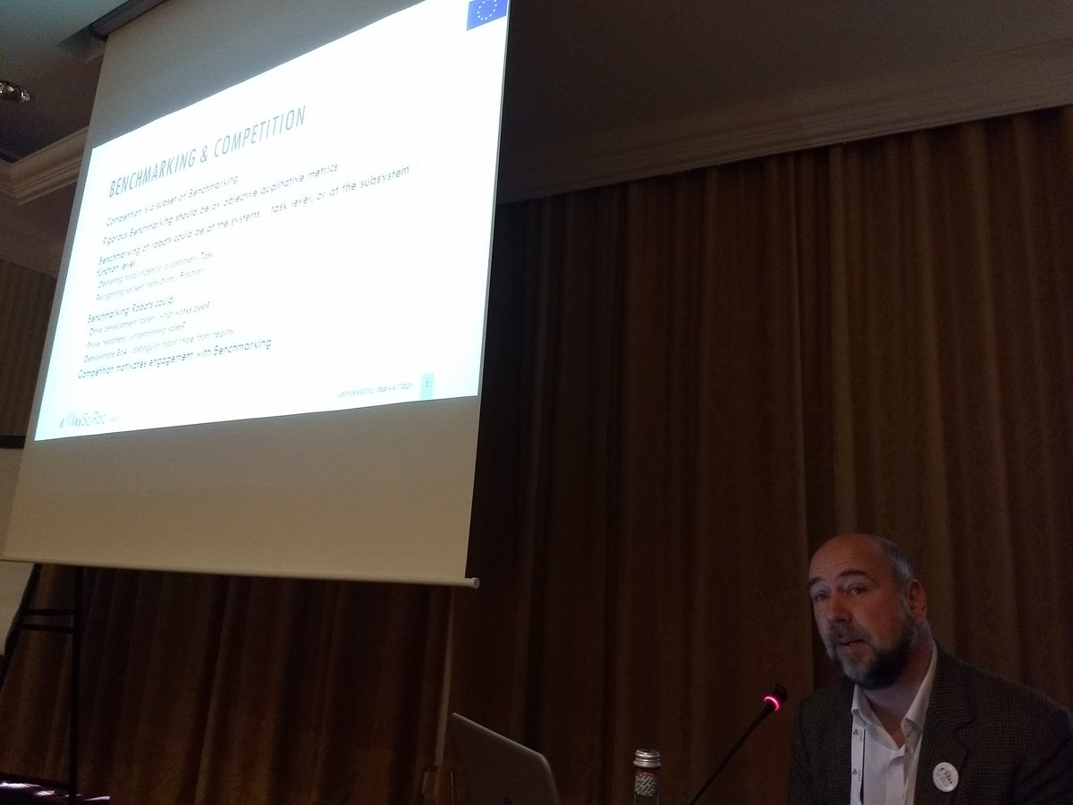 ERLrobotleague's tweet image. Our workshop on #roboticscompetitions has started. Galati room, #ERF2019 #benchmarking #testbeds #educationalrobotics #workforcedevelopment @eu_Robotics @SPARCrobotics