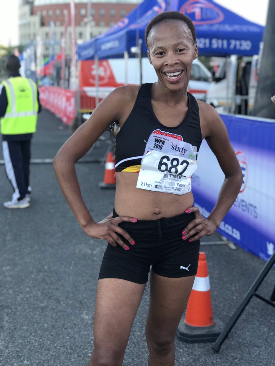 TygerRun's tweet photo. WOMEN WINNERS! Top 3 ladies in 21km. In first was Fortunate Chidzivo, in Second was Zintle Xiniwe and in third Amy Abrahams. #Tygerrunwalk2019 @Tygerberg104fm @BrightsHardware @TopEventsSA @TygerBurger https://t.co/3ZpRwisnJ8