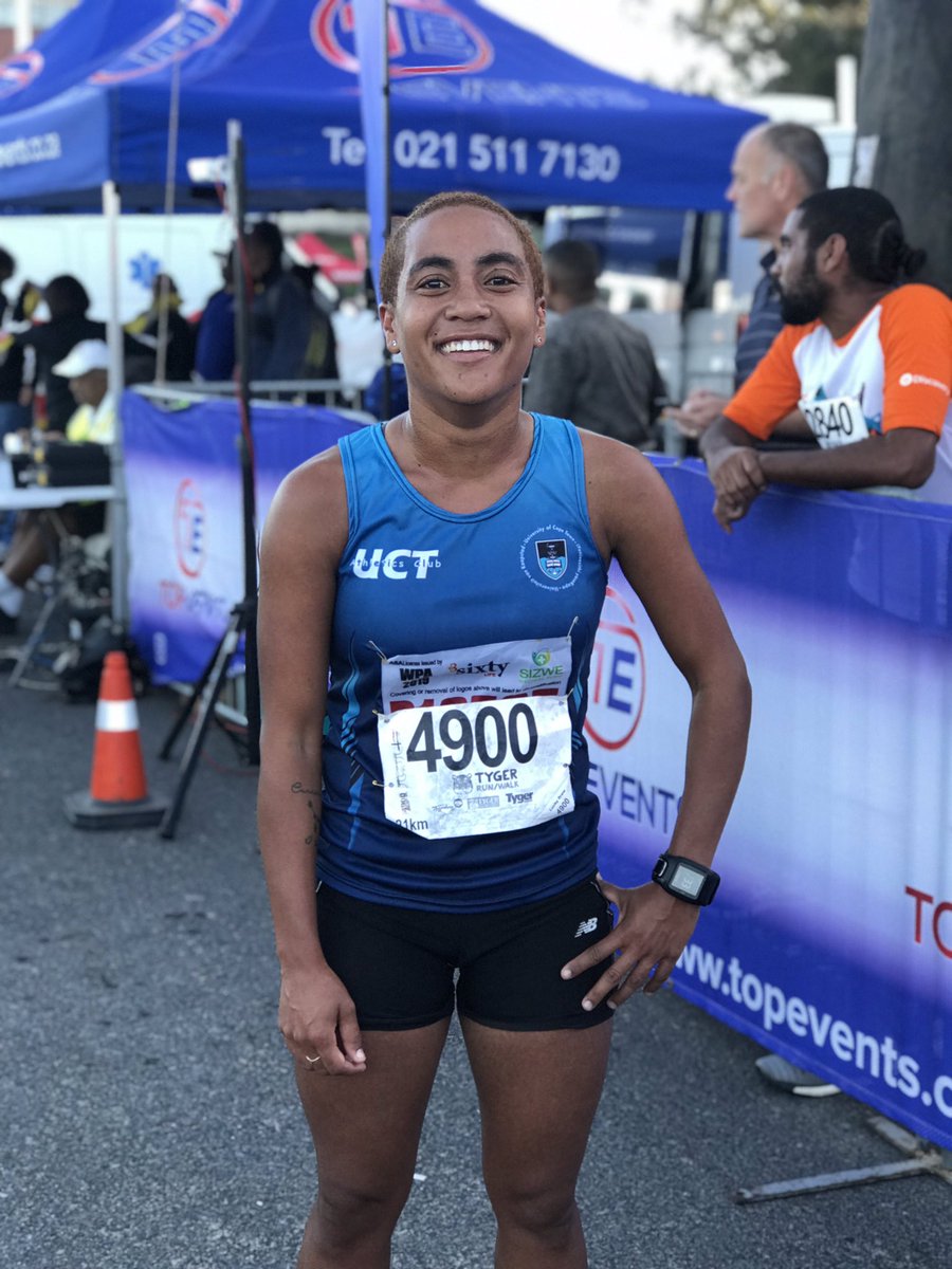 TygerRun's tweet photo. WOMEN WINNERS! Top 3 ladies in 21km. In first was Fortunate Chidzivo, in Second was Zintle Xiniwe and in third Amy Abrahams. #Tygerrunwalk2019 @Tygerberg104fm @BrightsHardware @TopEventsSA @TygerBurger https://t.co/3ZpRwisnJ8