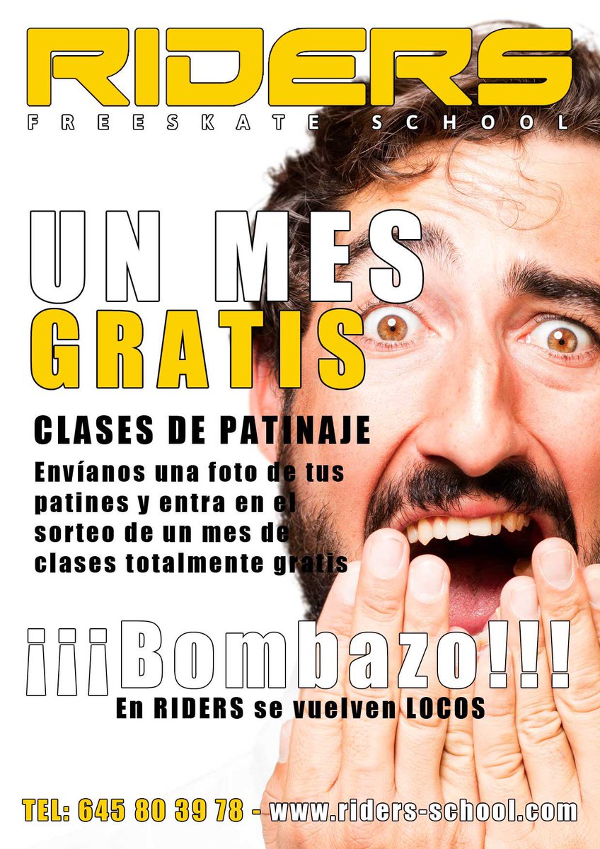 ¿ Quieres un mes GRATIS de patinaje ?  Envíanos una foto de tus #patines y participa en el #sorteo
