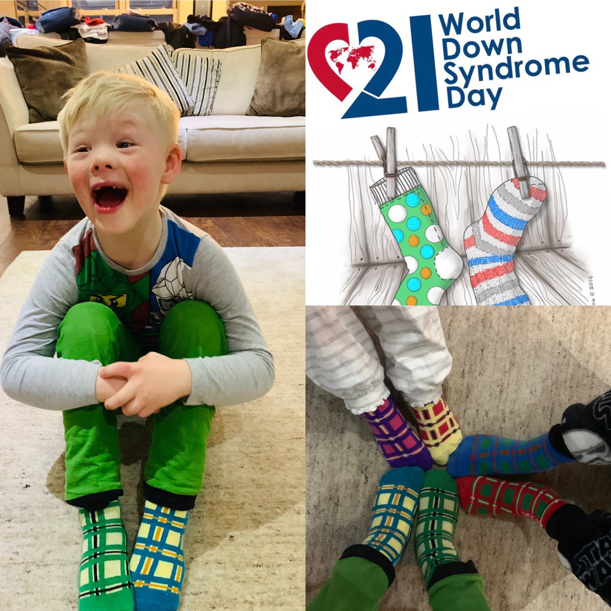 Rocking our socks for World Downs Syndrome day 2019 #LotsOfSocks  #WDSD19 #DownSyndromeAwareness #LeaveNoOneBehind 💙💛