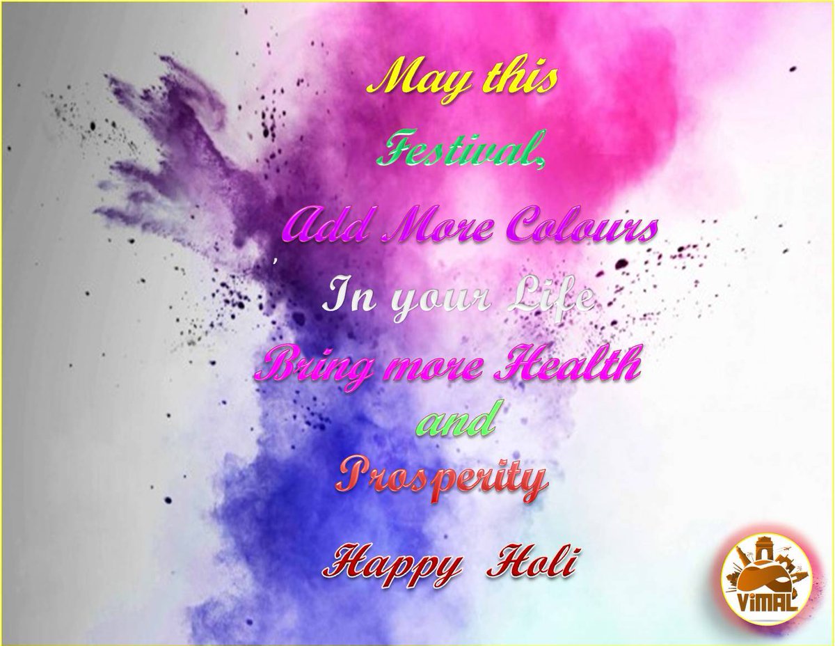 Vimaltour's tweet photo. If wishes come in Rainbow🌈 Colour then i would send brightest one to Say #HappyHoli  😊 https://t.co/qjn9ZLjxmE