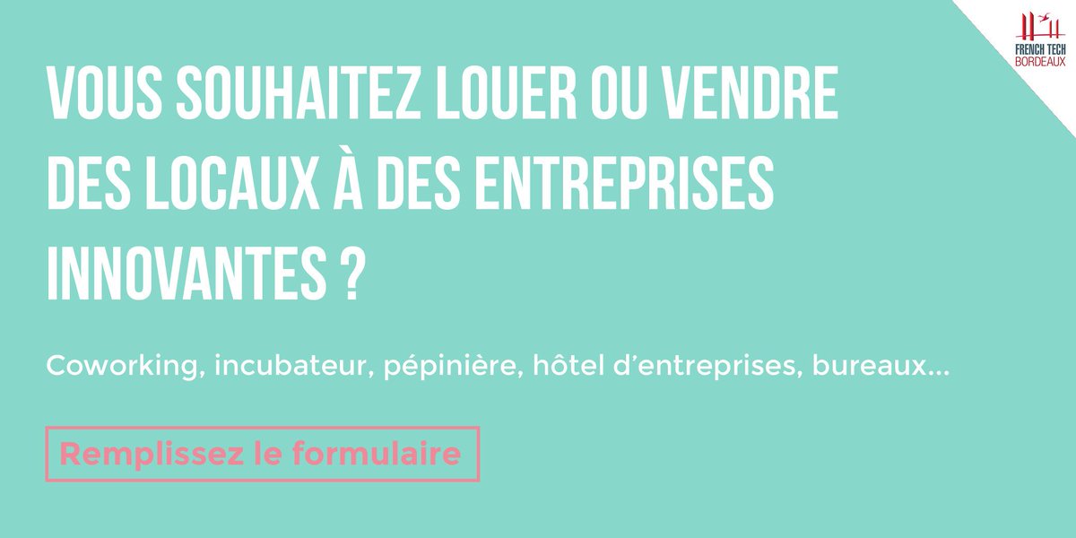 FrenchTechBdx's tweet photo. Coworking, incubateur, pépinière, hôtel d'entreprises, bureaux ?
▶️ Nous pouvons vous mettre en relation avec des entreprises innovantes qui cherchent des locaux ! 🤝

Soumettez-nous vos espaces vides, nous nous occupons du reste ✔️

Formulaire ➡️ https://t.co/vu6yFixtcn https://t.co/ALRlvV6vOi