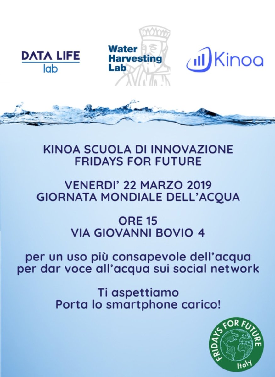 GiulioCst's tweet image. Una nuova #socialchallenge a Firenze per il #WorldWaterDay con @UNI_FIRENZE insieme a @KinoaTech e @datalifelab per trasterire l&apos;uso di @instagram all&apos;informazione e ricerca sulla corretta gestione della risorsa idrica.Aperta a tutti gli studenti! 
#LeavingNoOneBehind 
#SDG6