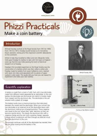 primarySTEM's tweet photo. Are your pupils curious about how a battery works? Why not try this #PhizziPractical from @ogdentrust that explains how to make a coin battery #ideasovertime #Faraday #workingscientifically #PriSci #primarysciencehttps://www.ogdentrust.com/resources/phizzi-practicals-coin-battery https://t.co/8LuGdEWatR