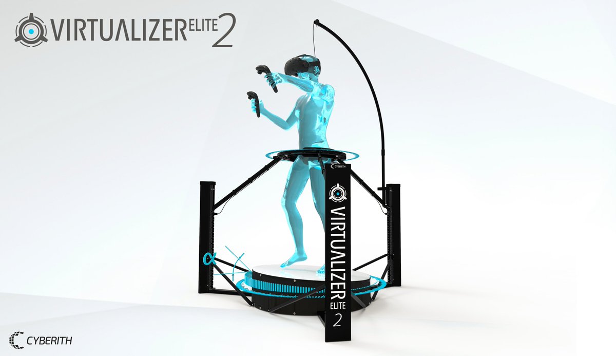 Cyberith's tweet photo. Yesterday we have launched our second generation VR treadmill @lavalvirtual. 
The Virtualizer ELITE 2 is the worlds first VR Treadmill with an implemented motion platform for an easy walk in virtual environments. https://t.co/GYzETUBy4w
#Cyberith #Virtualizer #VRTreadmill https://t.co/7drI3wfrGu
