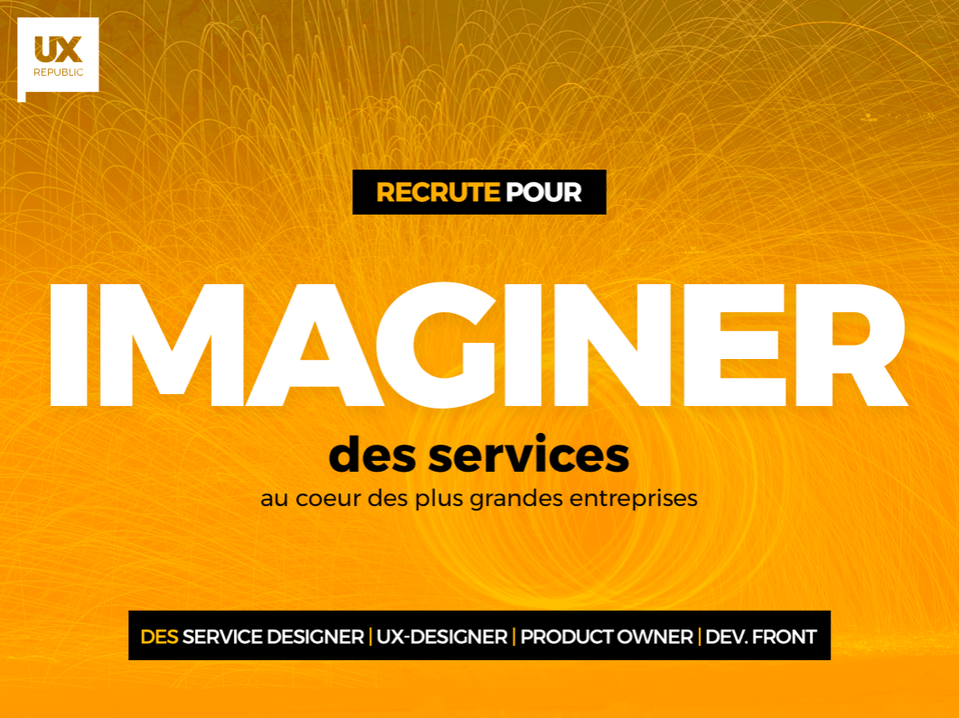 SebastienBerten's tweet photo. [JOB TO BE DONE] IMAGINER DES SERVICES
UX-REPUBLIC Paris Bordeaux et Marseille recrute des experts pour accompagner ses clients dans leurs missions stratégiques. UX-Strategist, Designer, Researcher I PO I Dév. FullStack JS PHP Java &amp; des Designer de services, rejoignez nous ! https://t.co/cJGnzgnbQA