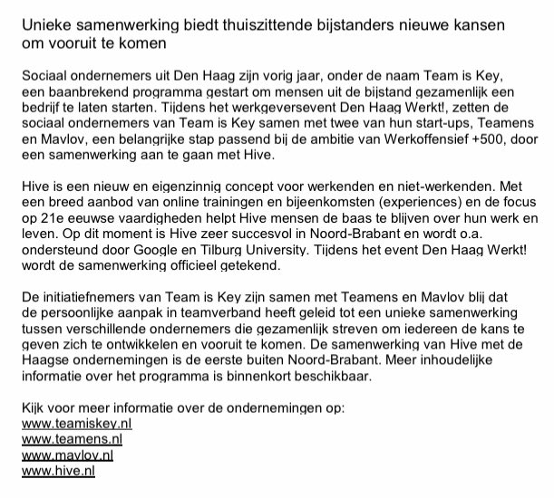 teamiskey's tweet photo. Goedemorgen! Vandaag tekenen we op Den Haag Werkt! een samenwerking met start-ups https://t.co/qvXeqgmKHP https://t.co/vmsWAS6t43 en met https://t.co/e9FlMjyYif! #denhaagwerkt #arbeidsmarkt #21stcenturyskills https://t.co/sSDAyUdkto