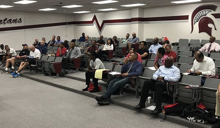 CampRule2's tweet image. Our classroom environment for #Rule2 #Officiating #Camp 
2017 campers.. Congratulations 🍾 they’ve moved up!