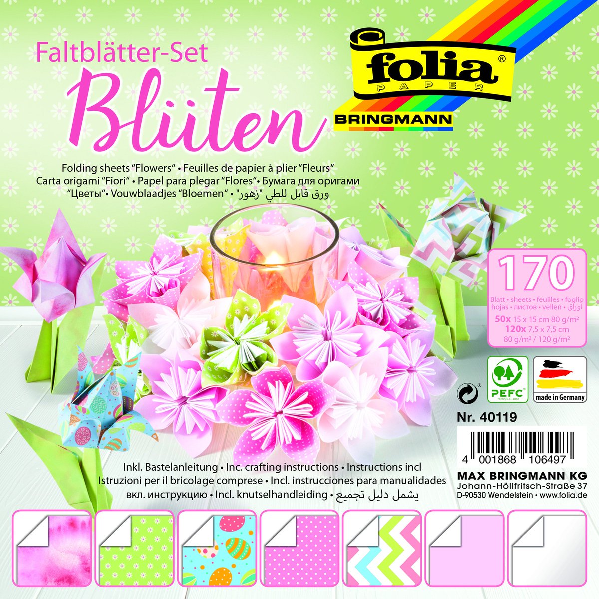 Folia_Bringmann's tweet photo. Schöne Dekoration, vor allem für Ostern, könnt Ihr mit unserem neuen Faltblätter-Set Blüten basteln. Insgesamt habt Ihr 170 Blatt Papier zur Verfügung!

#basteln #falten #origami #papier #folia #kreativ #dekoration #ostern https://t.co/HSTtABWKQv