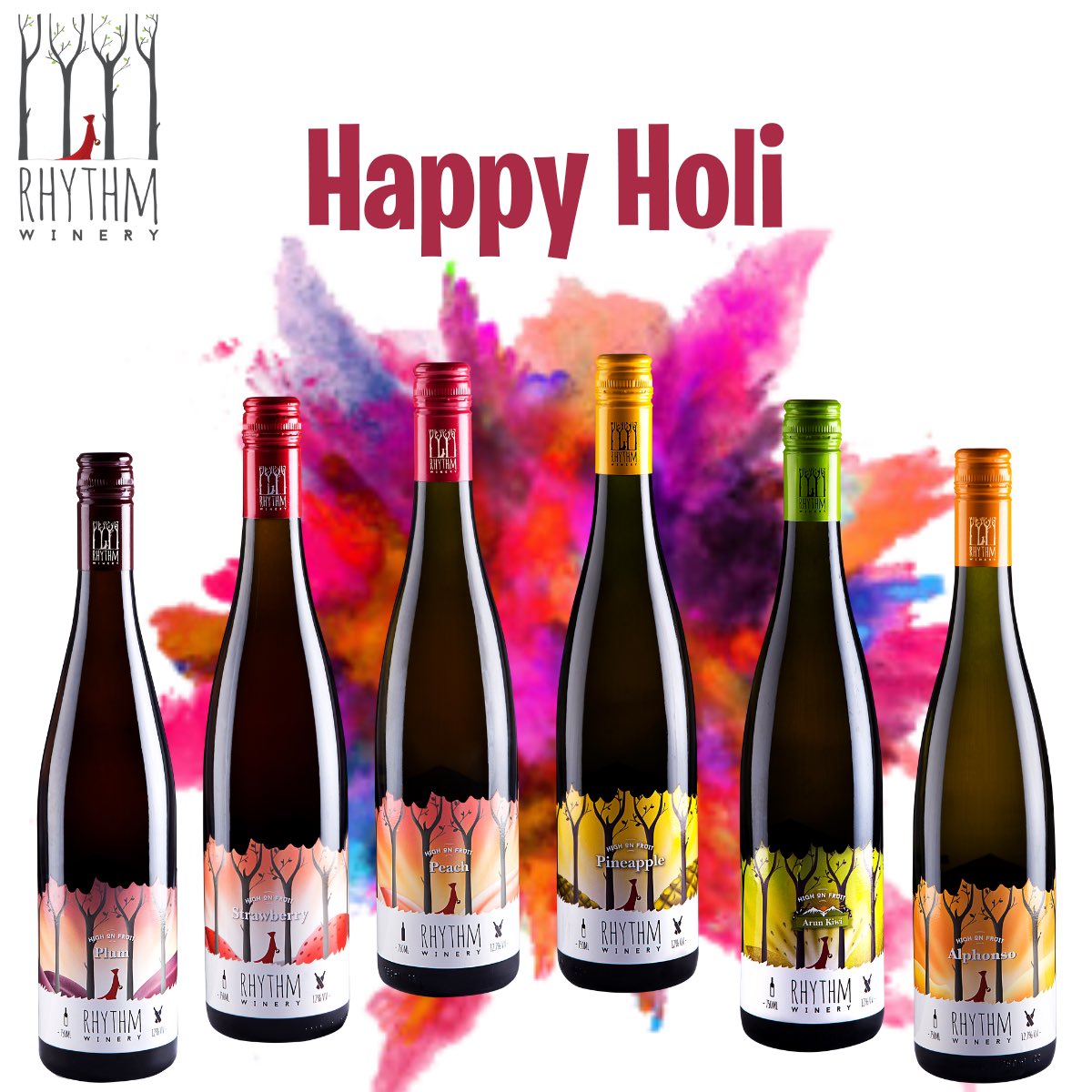 rhythmwinery's tweet photo. Rhythm Winery and it’s whole team wishes all of you to have a Happy and Responsible Holi this year! https://t.co/ctZK5fmQx4