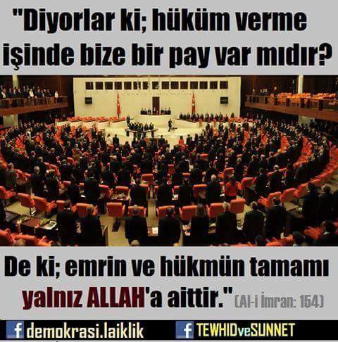 ''Diyorlar ki  hüküm verme işinde bize bir pay var mıdır? De ki  emrin ve hükmün tamamı yalnız ALLAH'a aittir.'' (Al-i İmran: 154) #FransayıÜzelim
