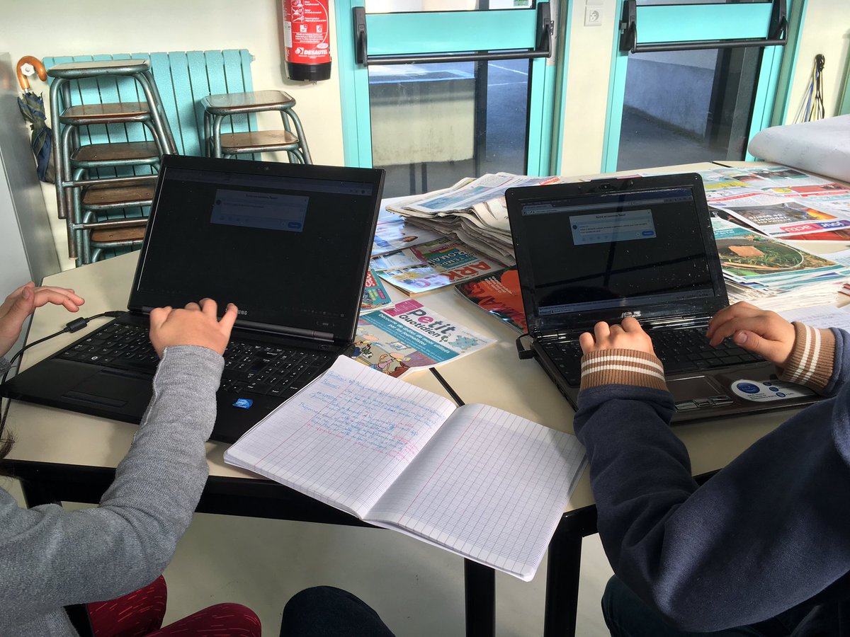 ChristelleBuira's tweet photo. Les élèves d’@EColombiers de @Sophieheim1 tweetent les réponses données par @marion_lapeyre : journaliste au @leberry_fr lors de l’interview réalisée le 19 mars dans le cadre de la Semaine de la Presse et des Médias @karen_prevost @LeCLEMI @LaurentDevelay @marion_lapeyre #SPME19 https://t.co/82ZUiw28jv