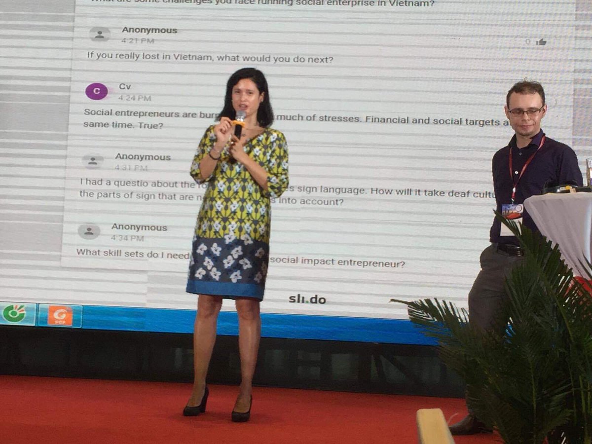 linagora's tweet photo. Our Vice President, @czapolsky, and CEO of @linViet, is on the #VIF19 stage to share about the impact-tech: Accelerating social impact through new technologies, new innovations to make sure that nobody is left behind in the era of Industry 4.0 ! 🇻🇳
#DigitalForGood @UNDPVietNam https://t.co/ALVaQMeDEG