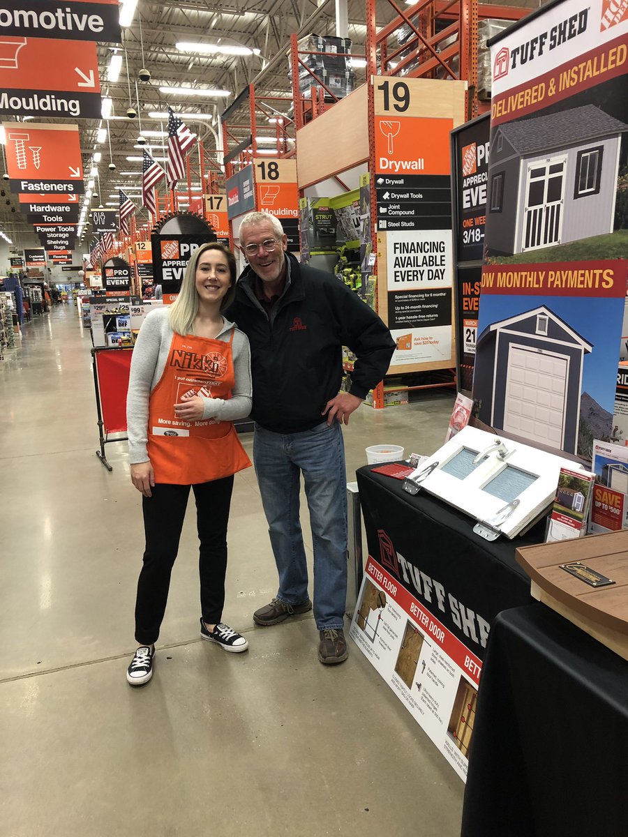 JeffatTuffShed's tweet photo. Pro Appreciation Event  at HD3810 in Canton with @NTomocik !!  Thanks for the invite Nikki!!  @tuffshed @WhitefleetChris @THDGorski @HomeDepot @sue_drop https://t.co/RvdvqyxTk8