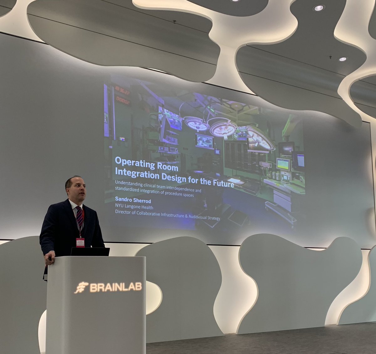 PaulTestaMD's tweet photo. Presenting @nyulangone experience with Operating Room Integration Design for the Future in the new digital hospital Kimmel Pavilion for the @Brainlab #DigitalOR Symposium https://t.co/ANuwQcFGBA