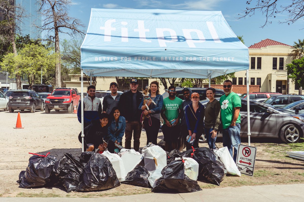 Over 350 pounds of trash removed at our #sxsw cleanup. 👊