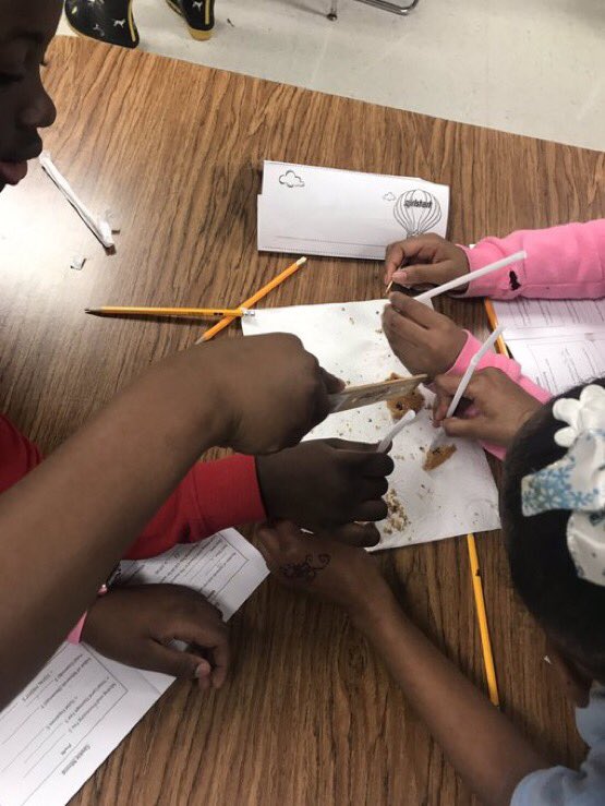 Chambers Girlstart use a chocolate chip cookie to model the process of coal mining and perform calculations to determine whether or not the worth of the mined coal deposits outweigh the cost to the environment. <a href="/girlstart/">girlstart</a> <a href="/ChambersCharger/">Chambers Elementary</a> <a href="/AliefScience/">Alief Science</a> <a href="/AliefISD/">Alief ISD</a> #aliefimission