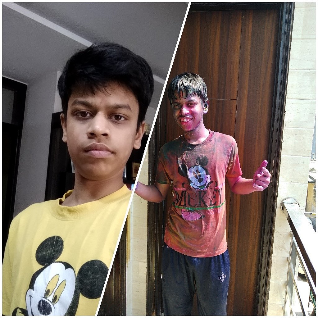 Keshavg33363037's tweet image. @RedMagicIN This is my photo before playing Holi and after playing Holi challenge 3 #redmagic #gametimeanytime #theredmagicholichallenge