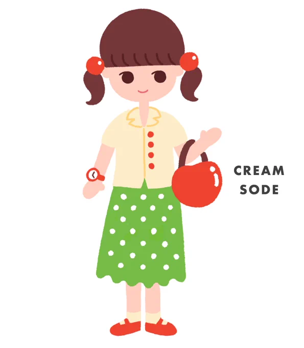 クリームソーダな着こなしです。 