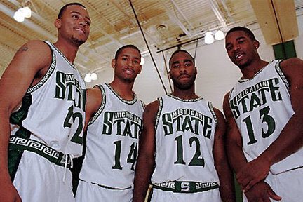 TheRealLucius's tweet photo. As #MarchMadness begins, this is your reminder that @MSU_Basketball 2000 championship team had 4 key players from Flint, MI.
#Flintstones
#FlintVsEverybody
#ThrowbackThursday https://t.co/IsZe058piH