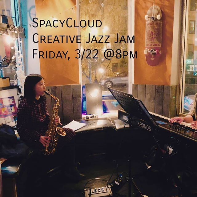 haruka_shrimp's tweet photo. I will be back with @bciocco7 at SpacyCloud this Friday from 8pm to 11pm๐ Come sit in for the Creative Jam!
#music #spacycloud #womeninjazz #admo #adamsmorgan #Dcjazz https://t.co/OLGFdv5BXm https://t.co/ew6ekpPOPJ