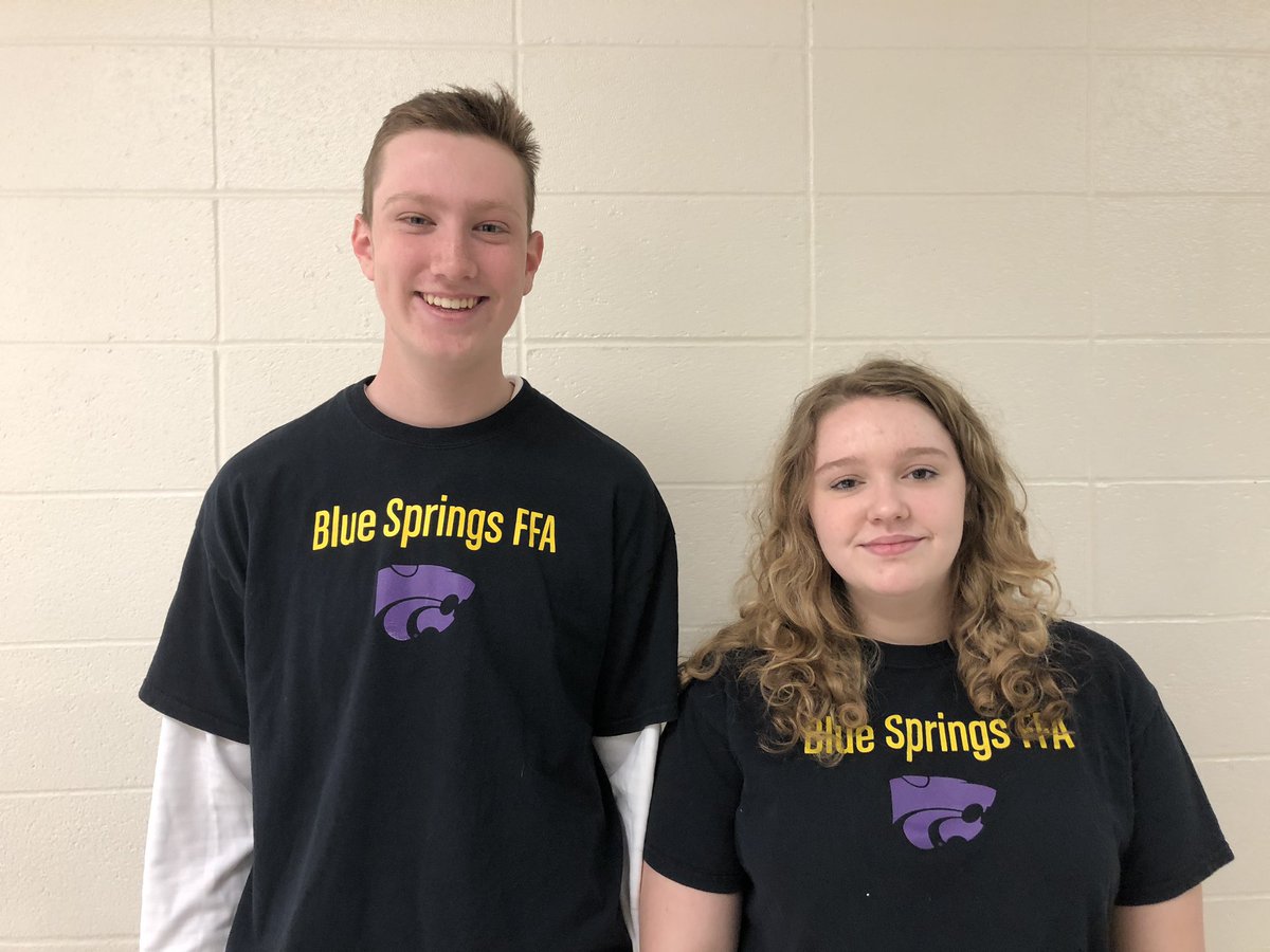 BlueSpringsFFA's tweet photo. Congratulations to Freshman, Carson Corwin and Ellissa Neil, as they were selected to attend HYMAX academy this summer. HYMAX is for the top 100 FFA Freshman. @WildcatsBSHS @BSSDnews @FCStudentSenate @bsfc_news https://t.co/SuKXuHPC5s