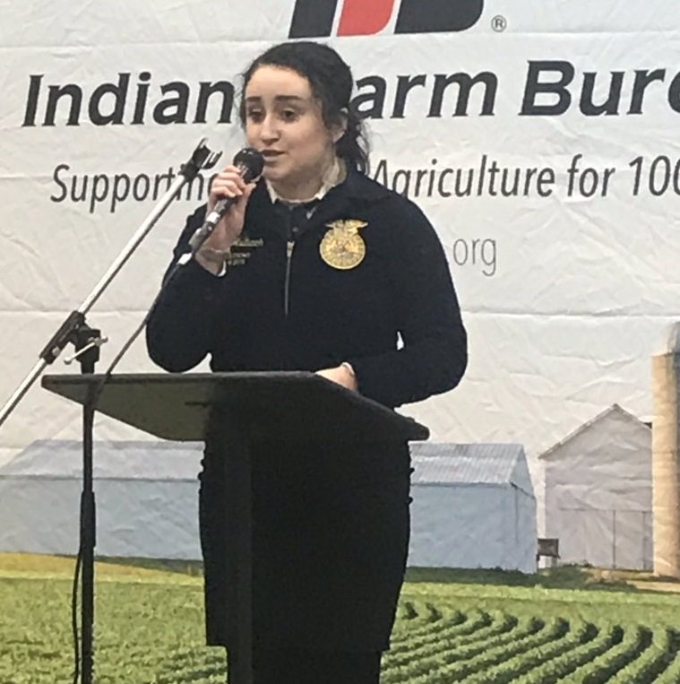BlackfordSchls's tweet photo. BHS FFA President Anya Aulbach was one of the guest speakers at last night's Blackford County Farm Bureau Annual Meeting.
Way to go, Anya!
#BruinProud #BHSFFA #ChooseBCS https://t.co/aRyjHPJT3g
