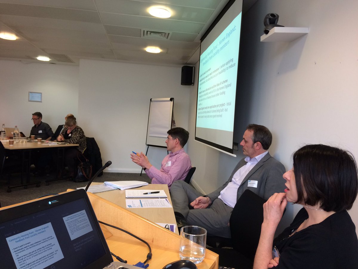 Great turnout for <a href="/locality/">Locality</a> #communityledhousing members get together hosted by <a href="/ictsalford/">Inspiring Communities Together</a> Interesting Q&amp;A with <a href="/HomesEngland/">Homes England</a> this morning