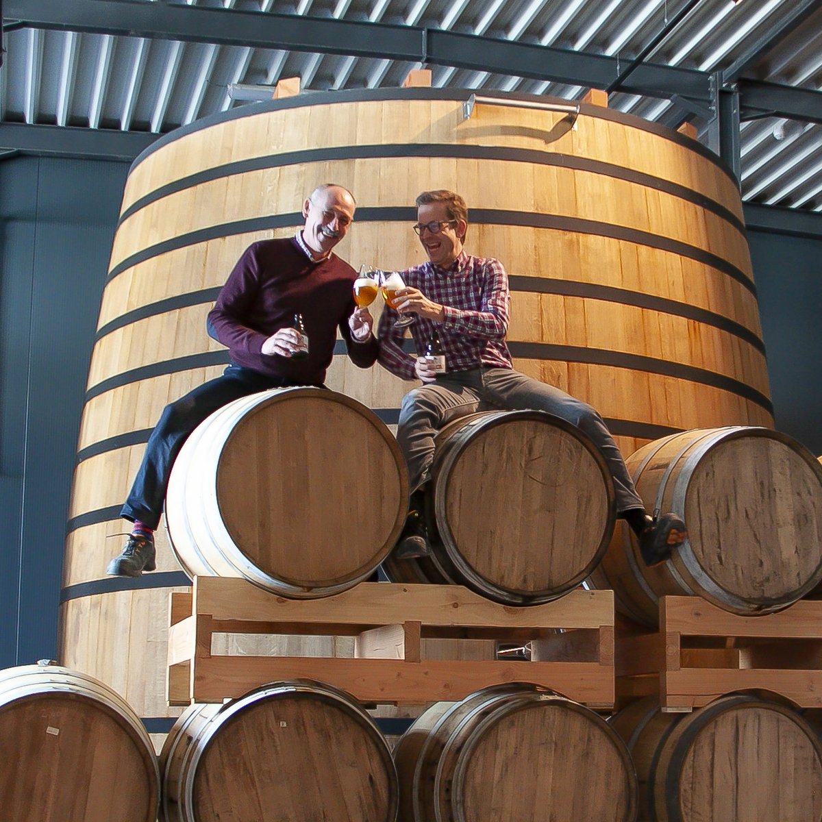 Meet our brewers Hans &amp; Stijn in their trusted environment 🍻