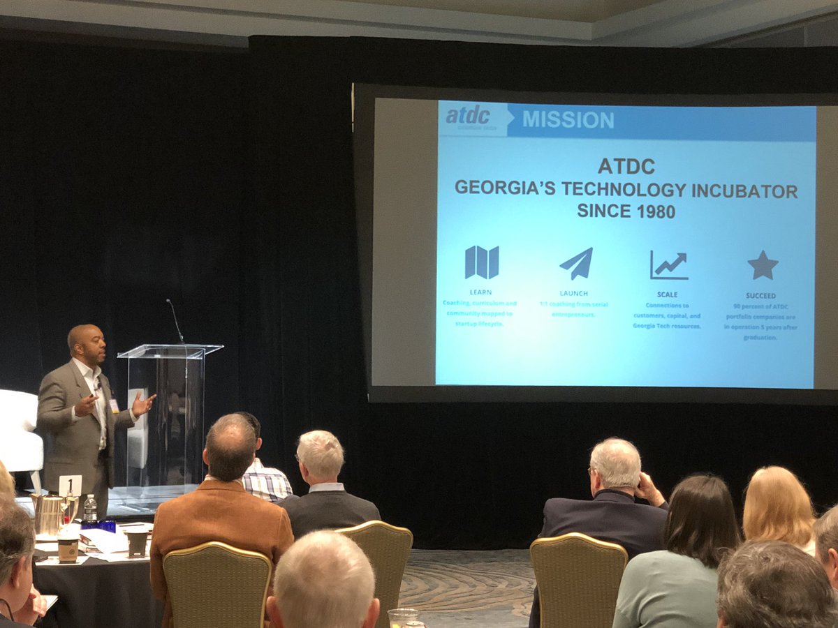 CfDINH's tweet photo. #ThrowbackThursday that time our partner from @atdc @kirklbarnes made a special trip to speak at our #NavicentHealth retreat. We are humbled at his presence and appreciate the partnership. Together we're making changes in healthcare. #healthcare #Innovation #georgiatech https://t.co/SCxAtyiPOf