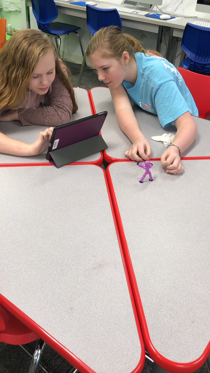 cclaylambert's tweet photo. Started our long-awaited unit on stop-motion animation using @stikbot ! #donohodays https://t.co/eCTeANcQSR