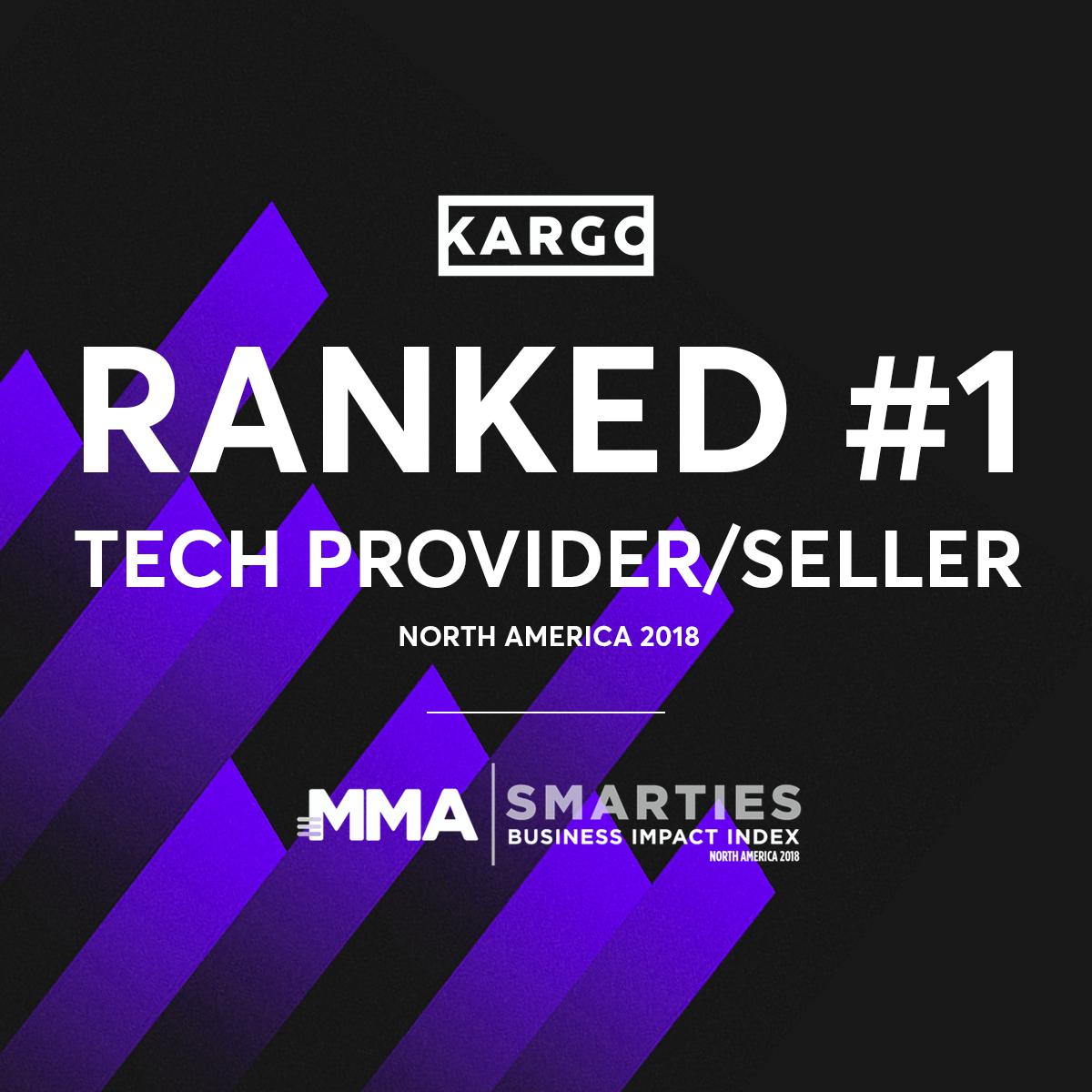 kargo's tweet photo. #MMASmarties Business Impact Index ranked Kargo #1 Tech Provider/Seller in North America. We are thrilled to be recognized amongst an impressive list of companies driving significant business impact through #mobile. 👊👍👏https://t.co/ZQCZKINRiD https://t.co/d7AKlQemT7