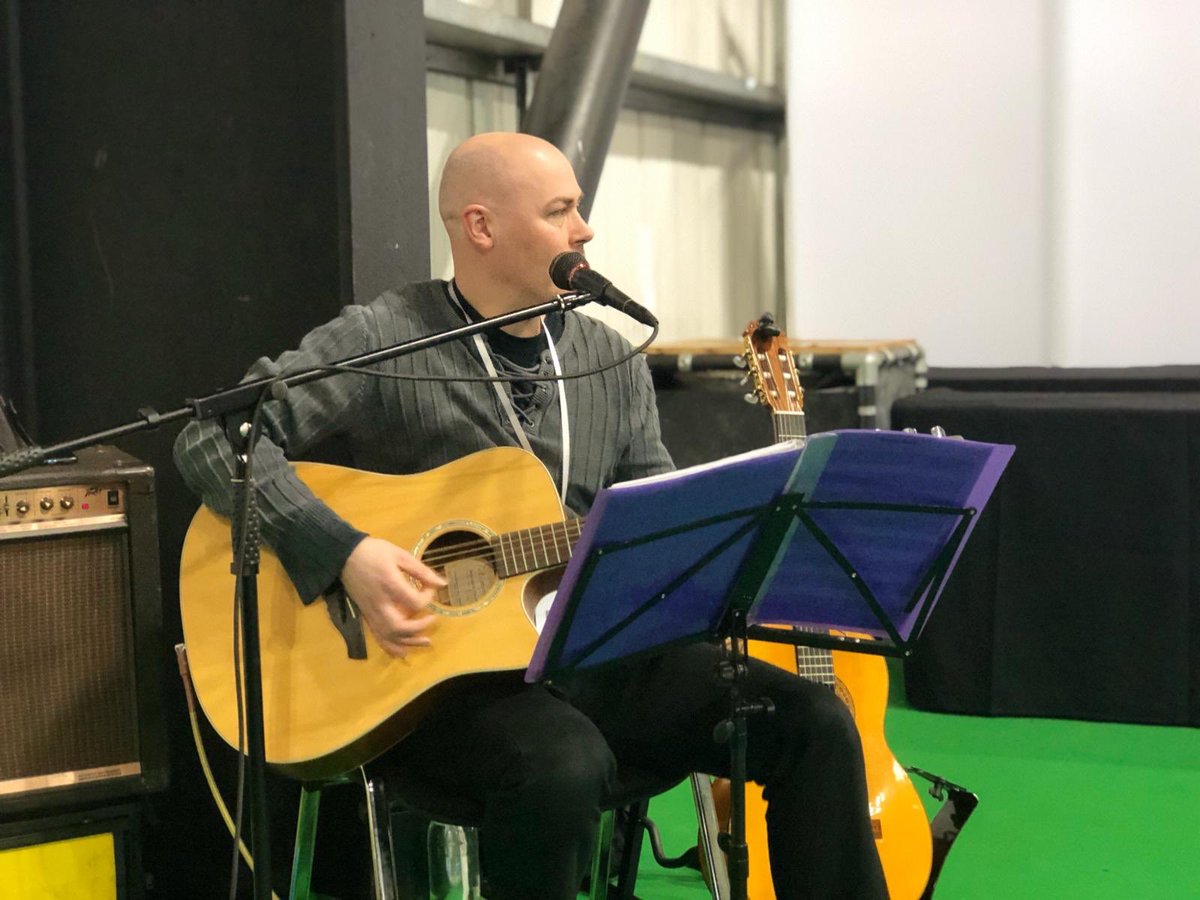 ScotlandBuild's tweet photo. Have you checked out our live musician working his magic in the Chill Out & Networking Area? #ScotlandBuild https://t.co/p48cEMj1AZ