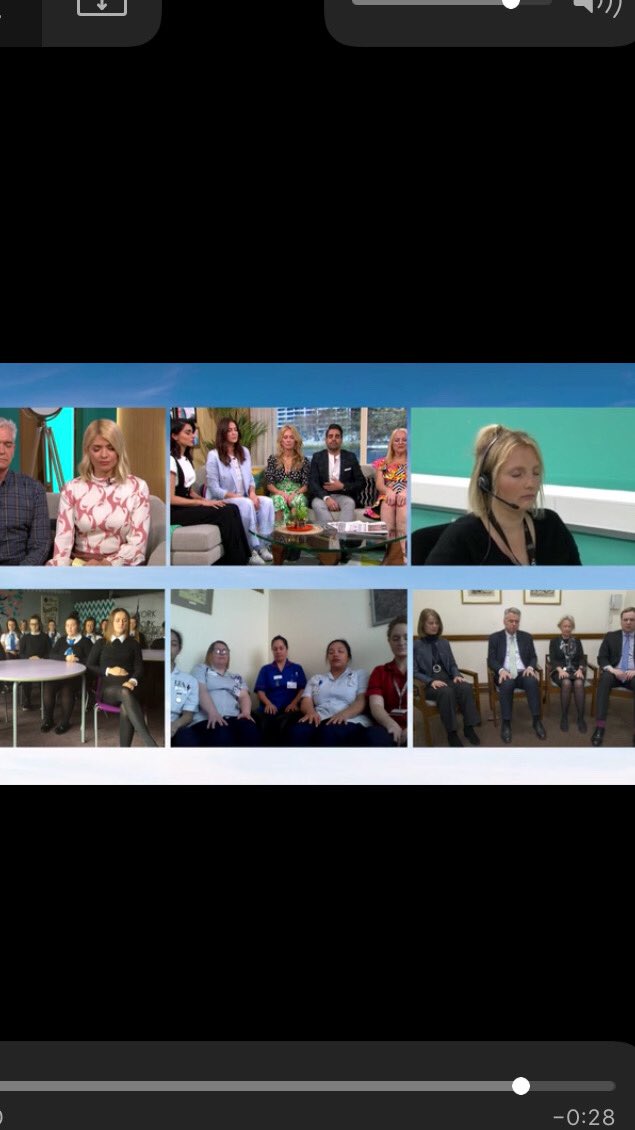 Great to see our nurses live on ⁦@thismorning⁩ ⁦@hollywills⁩ practicing guided meditation session - fantastic for #Wellbeing4All #BetterTogether