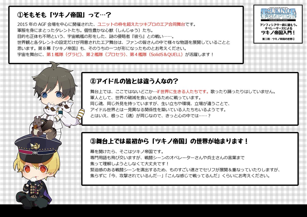 ツキステ設定についての個人的考察妄想 11 04現在 Min T ミント