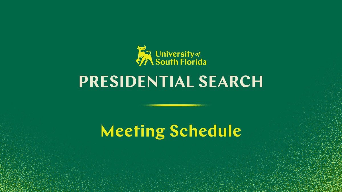 USFHealth's tweet image. The #USFSystem’s search for its next president is down to the final four candidates!  To learn more, visit: bit.ly/USF7thPresident