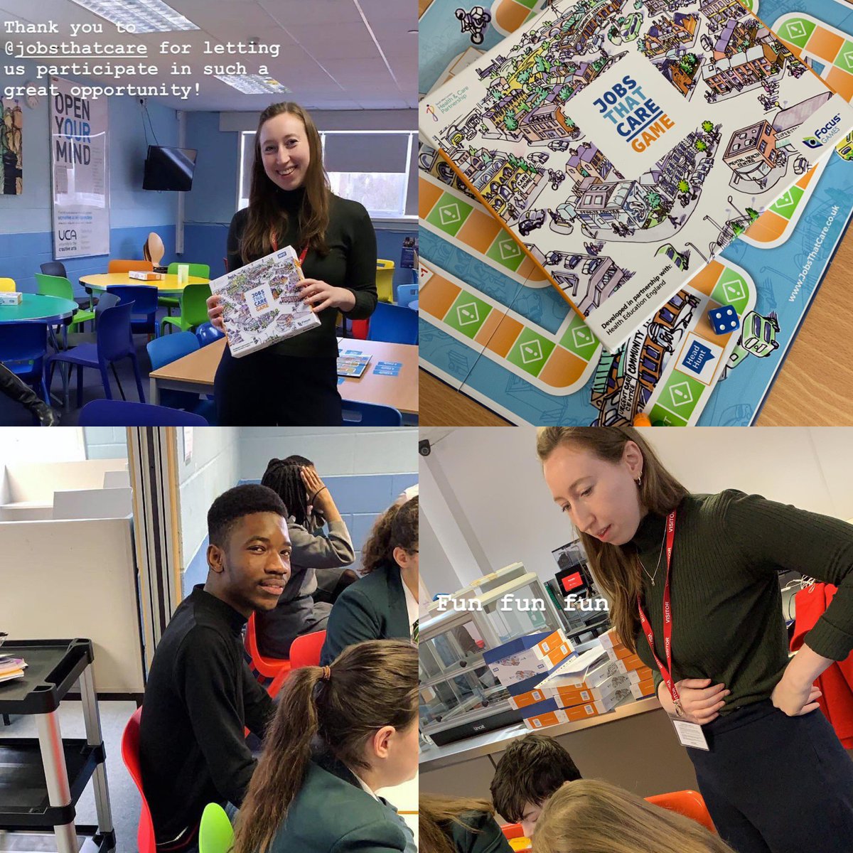 Curadogroup's tweet photo. Jobs That Care - This is what we care about!
Our I Care Ambassadors were with Year 8 students at Overton Grange school last week using a board game called Jobs that Care to learn about the different roles in Health and Social Care.Thank you @jobsthatcare @SWLNHS #jobsthatcare https://t.co/Ff6KhCA3Od