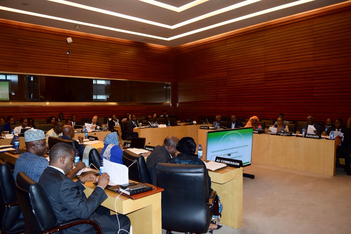 AU_Chergui's tweet photo. I chaired the Meeting between African Union Liaison Offices (#AULOs) and @AU_PSD; which provides an opportunity to review progress on implementation of their respective mandates and to reflect on tangible avenues to optimize coordinated delivery for peace &amp; development in Africa https://t.co/27Zojk7pps