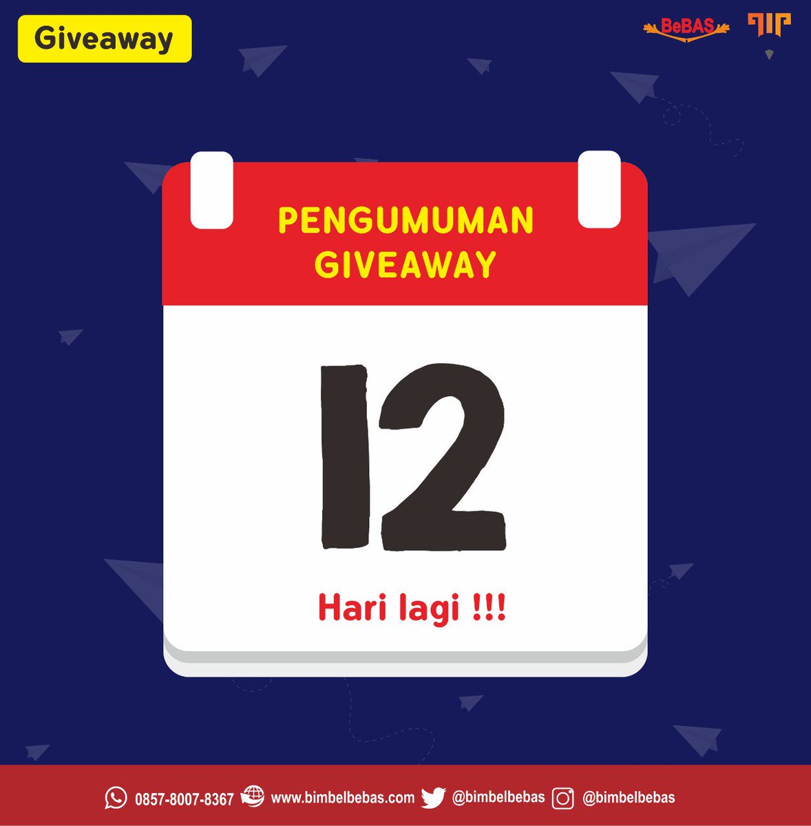bimbelbebas's tweet photo. H-12 menuju pengumuman giveaway 🙈🙈
Siapa yang belum ikutan giveaway ? ✋ 🤔
lumayan loh hadiahnya bisa buat persiapan PMB PKN STAN tahun ini 🤭
#bimbelstan #tryoutstan #bukustan #pknstan #pendaftaranstan
#bimbelbebas #stan
#stanners
#stan2019 https://t.co/aPmJWduDux
