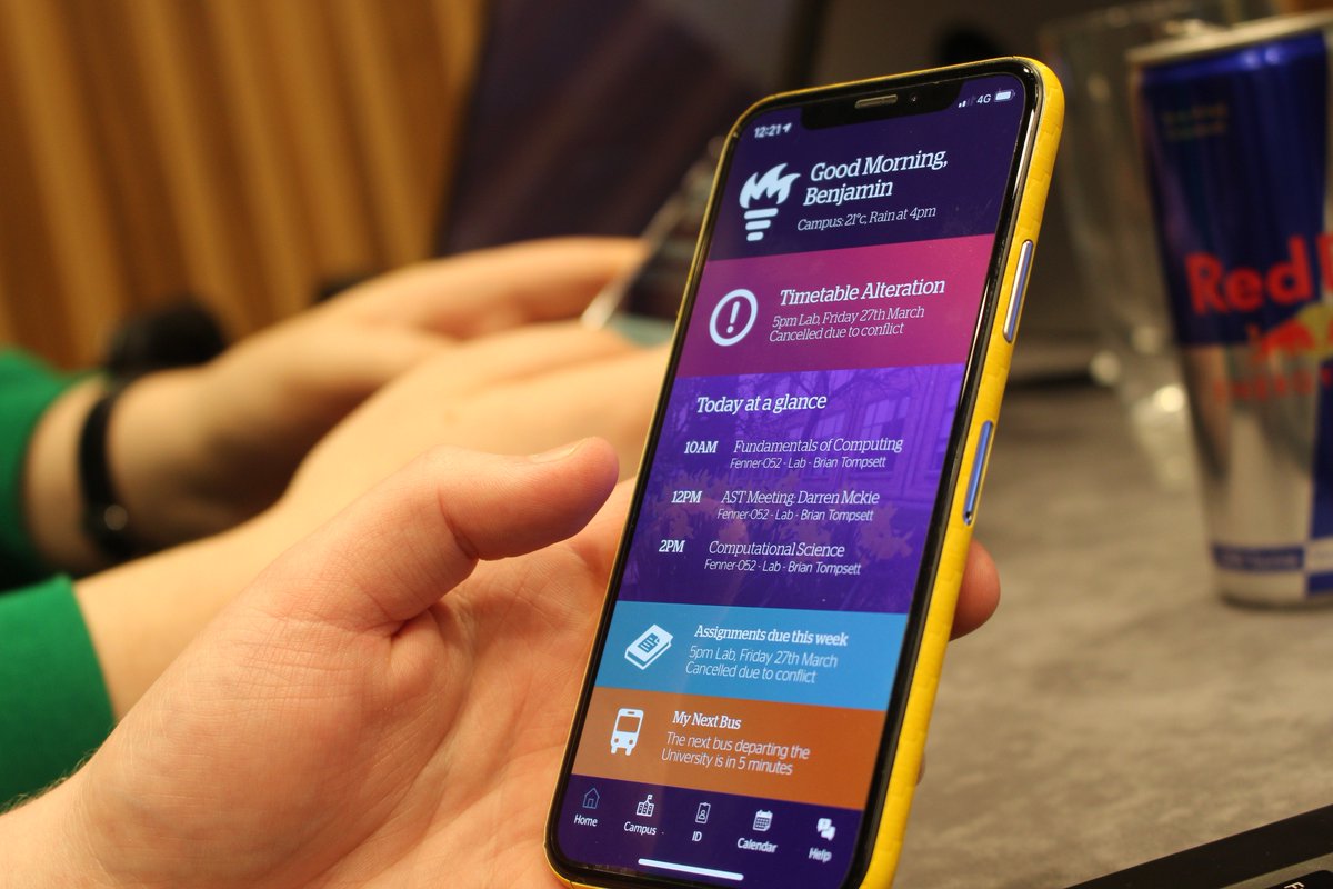 _TomTomlinson_'s tweet image. So impressed with @HullUniCompSci students winning #jisc hackathon. They saw the iHull app and thought we can do better...then built it in 2 days! 👏The 'Intelligent Campus’ app makes it easier to find services & view their schedules. @LTE_Hull #hullCSS bit.ly/2TYQBwK