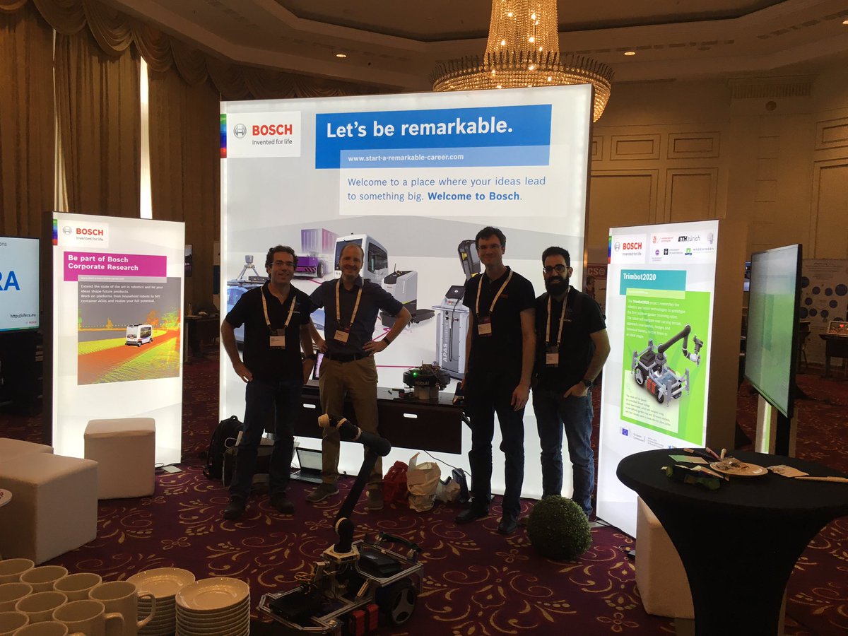 ingoluetkebohle's tweet image. Greetings from #erf2019 this is @BoschGlobal and @EProsima people from the #microROS project @OFERA_EU