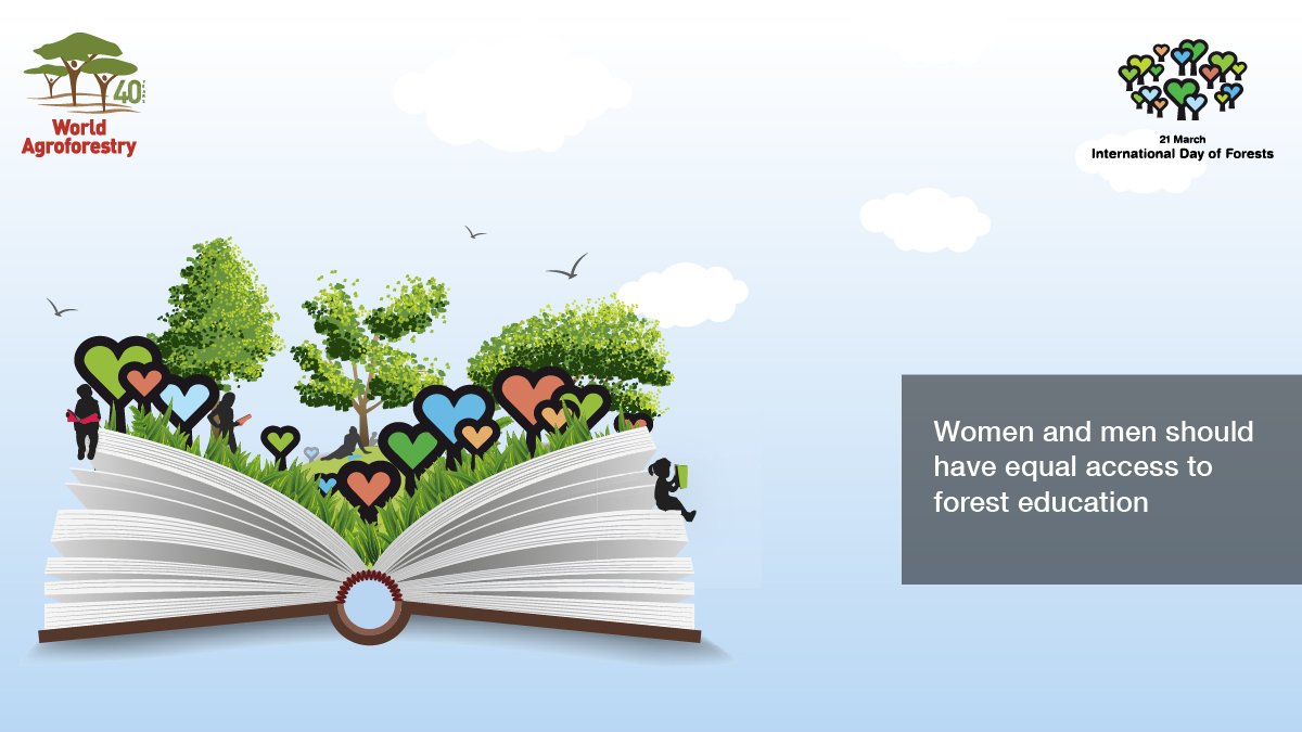 Women and men should have equal access to forest education. #Gender parity in forest education empowers rural women to sustainably manage #forests. #ForestsMatter #IntlForestDay #InternationalDayOfForests