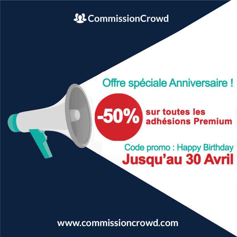 StephaneZola31's tweet photo. 🎁CommissionCrowd offre une réduction de -50% sur toutes adhésions! 😁🎊Prenez rdv ici https://t.co/csK8HEQKCD pour en savoir plus et énoncé le Code Promo: "Happy Birthday" *Jusqu'au 30 avril dans la limite des places disponibles. https://t.co/F8P9jcp3QK